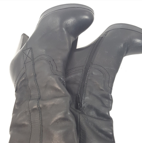 ALDO Leather Platform Chunky Heel Boots 6 - Picture 8 of 8